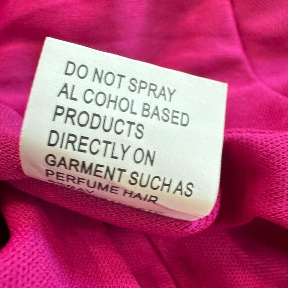 Mac Duggal Gown 26531 Size 6 Magenta Charmeuse Halter Soft Tie Waist High Slit - Picture 13 of 14